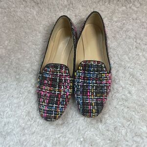 J Crew  Multi Color Woven tread slip on Loafers Size 11.